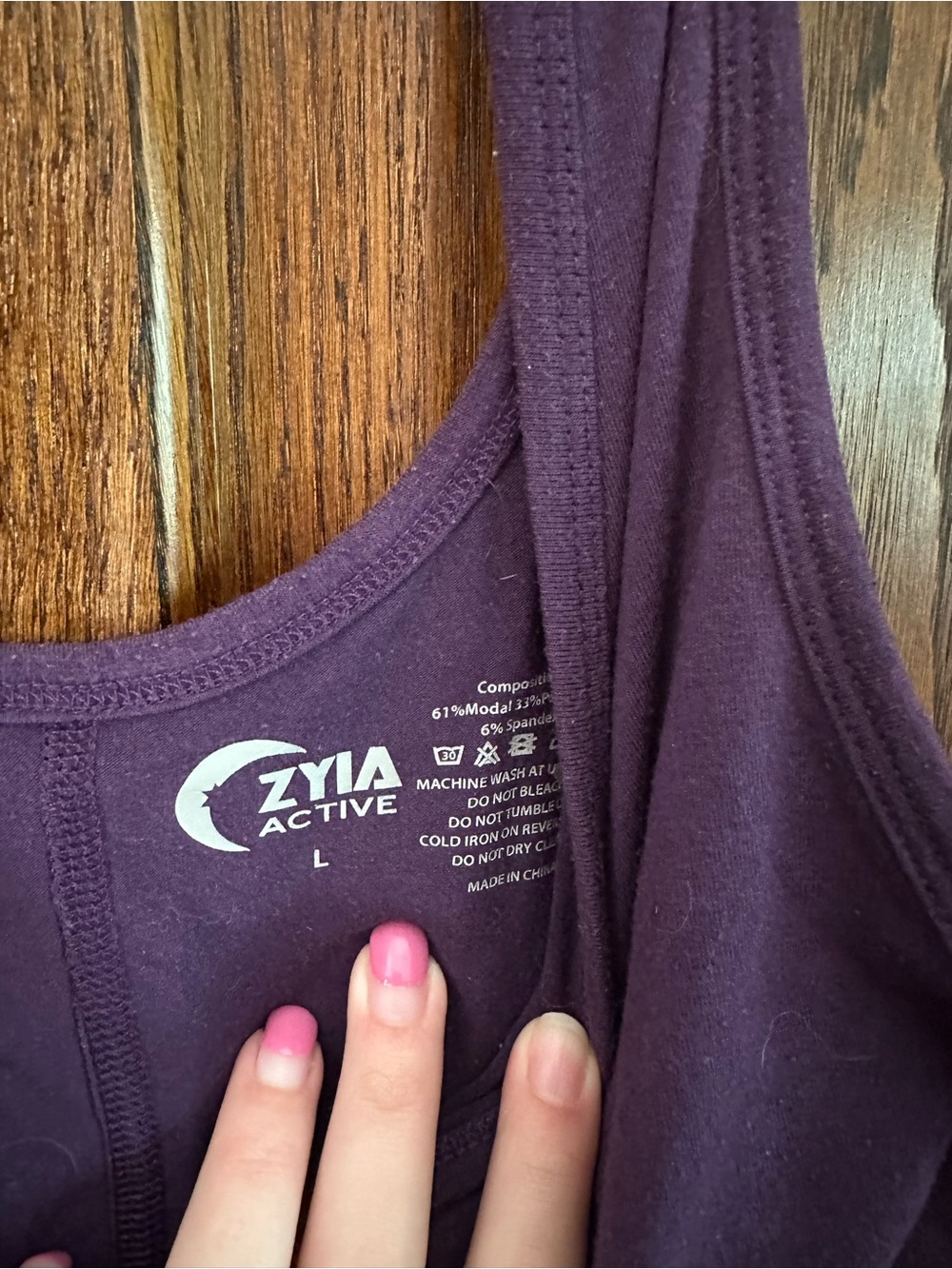 ZYIA Deep Purple Racerback Tank - Picture 2 of 3